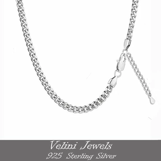 Uitgang 🥰 Velini Jewels-5.9mm Cubaanse Halsketting-925 Zilver Ketting- 55 Cm + 5 Verlengstuk Met Anker Slot 🛒 4 Uitgang 🥰 Velini Jewels-5.9mm Cubaanse Halsketting-925 Zilver Ketting- 55 Cm + 5 Verlengstuk Met Anker Slot 🛒 - Afbeelding 2