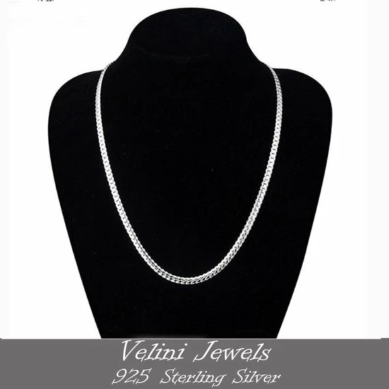Uitgang 🥰 Velini Jewels-5.9mm Cubaanse Halsketting-925 Zilver Ketting- 55 Cm + 5 Verlengstuk Met Anker Slot 🛒 6 Uitgang 🥰 Velini Jewels-5.9mm Cubaanse Halsketting-925 Zilver Ketting- 55 Cm + 5 Verlengstuk Met Anker Slot 🛒 - Afbeelding 4