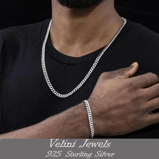 Uitgang 🥰 Velini Jewels-5.9mm Cubaanse Halsketting-925 Zilver Ketting- 55 Cm + 5 Verlengstuk Met Anker Slot 🛒 7 Uitgang 🥰 Velini Jewels-5.9mm Cubaanse Halsketting-925 Zilver Ketting- 55 Cm + 5 Verlengstuk Met Anker Slot 🛒 - Afbeelding 5