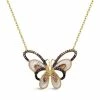 Goedkoop 😉 QoF 18K Goud Vlinder Met Multi KleurenSwarovski® Kristal Ketting - 40cm +5cm 💯 -Sieraden-horloges Verkoop 550x550 811