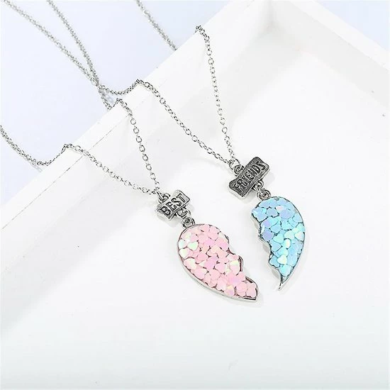 Groothandel โ๏ธ Bixorp Friends BFF Ketting Voor 2 Met Blauw & Roze Hartje Zilverkleurig - Vriendschapsketting - Twee Helften Best Friends - Voor Meisjes - Best Friends Ketting Vriendschap Cadeau Voor Twee ๐ 14 Groothandel โ๏ธ Bixorp Friends BFF Ketting Voor 2 Met Blauw & Roze Hartje Zilverkleurig - Vriendschapsketting - Twee Helften Best Friends - Voor Meisjes - Best Friends Ketting Vriendschap Cadeau Voor Twee ๐ - Afbeelding 12