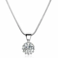 Flash-uitverkoop 🎁 Victorious Dames Ketting – Oostenrijks Zirkonia Kristal – Zilver – 43cm 🛒