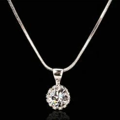 Flash-uitverkoop 🎁 Victorious Dames Ketting – Oostenrijks Zirkonia Kristal – Zilver – 43cm 🛒 -Sieraden-horloges Verkoop 550x550 836