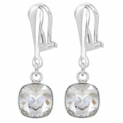 Begroting 🎁 ARLIZI 1850 Oorclips Transparant Swarovski Kristal - 925 Sterling Zilver 🧨