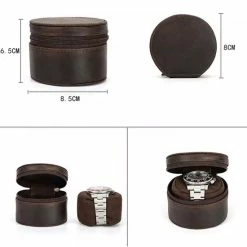 Korting 😉 Handgemaakt Luxe Horloge Rol 1 Stuk – Horlogedoos – Horloge Etui Leer – ⌚ Watch Roll – Horloge Houder Sieradendoos – Horloge Opbergdoos Heren – Bruin 🛒 -Sieraden-horloges Verkoop 550x550 857