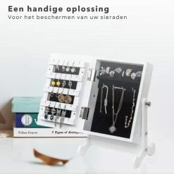 Nieuw 😍 Cheqo Luxe Sieradenkast - Sieradendoos Met Spiegel En Licht - LED Verlichting - Juwelendoos - Multifunctioneel 🌟 -Sieraden-horloges Verkoop 550x550 896