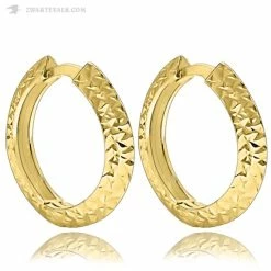 Coupon 😍 Juwelier Zwartevalk - 14 Karaat Gouden Oorbellen 12.305/17mm 😀