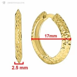 Coupon 😍 Juwelier Zwartevalk - 14 Karaat Gouden Oorbellen 12.305/17mm 😀 -Sieraden-horloges Verkoop 550x550 898