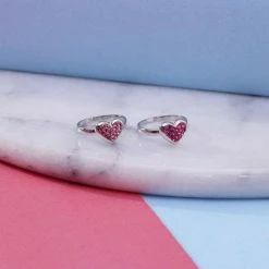 Beste Pirce 😍 Lucardi - Meisjes - Kinder Ring Met Plating - Hart - Kristal - Cadeau - Echt Zilver - Zilverkleurig 🔥 -Sieraden-horloges Verkoop 550x550 923