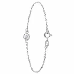 Coupon 🎁 Lucardi - Dames Armband Geboortesteen - Echt Zilver - Armband Met Hanger - Cadeau - 19 Cm - Zilverkleurig ❤️