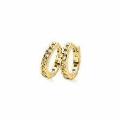 Nieuw ❤️ ZINZI Zilveren Oorringen Geel Verguld Gourmet 15 X 3mm ZIO1175G 🎉