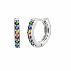 Hete verkoop 😍 Liefs Jade Oorbellen Dames | Oorringen Dames | Zirkonia Multikleur | Regenboog Oorbellen Dames | 925 Zilver Oorbellen | Cadeau Voor Vrouw | Schoencadeautje Sinterklaas | Black Friday 2022 | Kerst | Kerstcadeau Voor Vrouwen 🌟