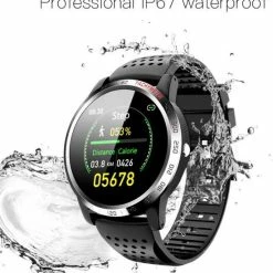 Korting 🤩 Belesy® Tachy - Smartwatch Dames - Smartwatch Heren - Horloge - 1.3 Inch - Kleurenscherm - Stappenteller - Bloeddruk - Hart ECG - Mutli Sport - Zilver – Lichtbruin - Leer ✔️ -Sieraden-horloges Verkoop 550x569 1