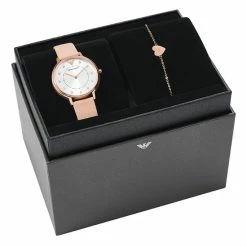 Hete verkoop 🤩 Emporio Armani AR80058 Geschenkset Dameshorloge Met Armband 32 Mm - Rosékleurig ⭐ -Sieraden-horloges Verkoop 550x569 2