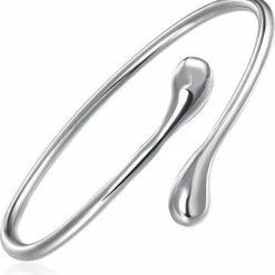 Coupon ⌛ Silver Snake Armband | Bangle Zilverkleurig | Fashion Favorite 🧨