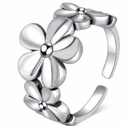 Promo 👍 N3 Collecties Verstelbaar 925 Sterling Zilveren Bloemenringen Voor Vrouwen 🛒