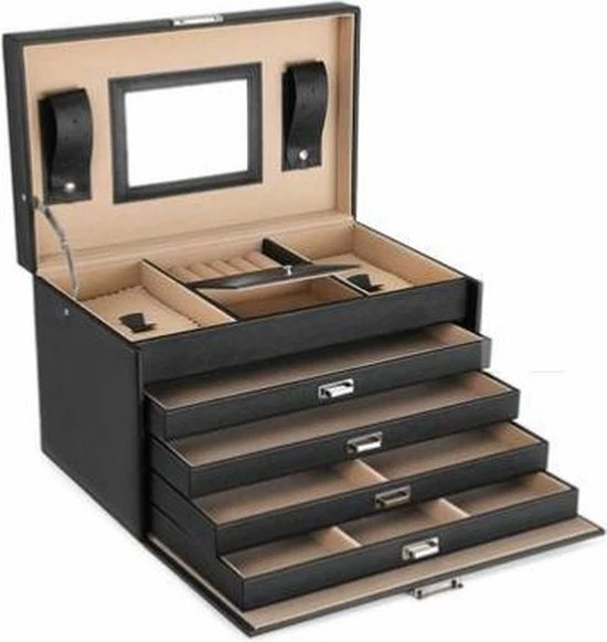 Beste Pirce π₯° Segenn's Sieradendoos XL - Juwelendoos - 4 Lades - Horlogedoos - Sieradenbox - Zwart β 9 Beste Pirce π₯° Segenn's Sieradendoos XL - Juwelendoos - 4 Lades - Horlogedoos - Sieradenbox - Zwart β - Afbeelding 7