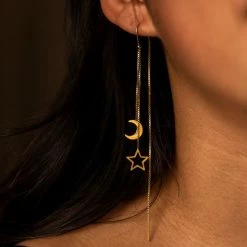 Top 10 👏 KAYA Sieraden | Kerst Oorbellen 'Moonlight' Met Maan En Sterretje | Stainless Steel - Goud 🌟 -Sieraden-horloges Verkoop 550x584 1