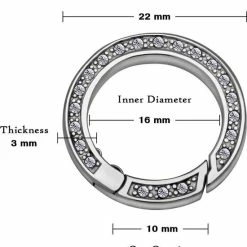 Gloednieuw ✨ Quiges - RVS Verbindingsring Verzilverd 22mm Met Zirkonia Voor Kettingen En Hangers - EPC001 👍 -Sieraden-horloges Verkoop 550x587 1