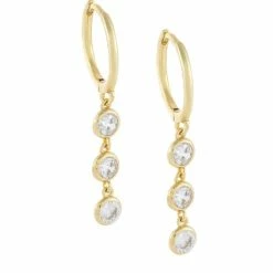 Promo 🌟 Liefs Jade Oorbellen Dames | 925 Zilver | Gold Plated | Zilveren Dames Oorringen Met Hanger | Zirkonia Stenen | Cadeau Voor Vrouw | Schoencadeautje Sinterklaas | Black Friday 2022 | Kerst | Kerstcadeau Voor Vrouwen 😀