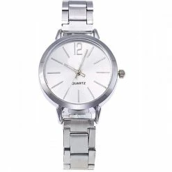 Groothandel 🎉 Hidzo Horloge Quartz Ø 29 - Zilver/Wit - Staal 👏