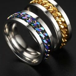 Korting ✔️ Ocean Of Motion - Anxiety Ring - Stress Ring - Fidget Ring - Spinner Ring - Fidget Toys - Ring - Ringen - Fles Opener - Bier Opener - Titanium - Ketting - Goud - Ringmaat 53/17.00 Mm - Dames - Heren 😀 -Sieraden-horloges Verkoop 550x605