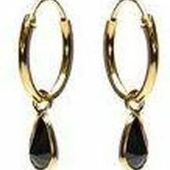 Groothandel 🔔 Karma Symbols Oorbel Drop Crystal Goud-M2200B 🥰