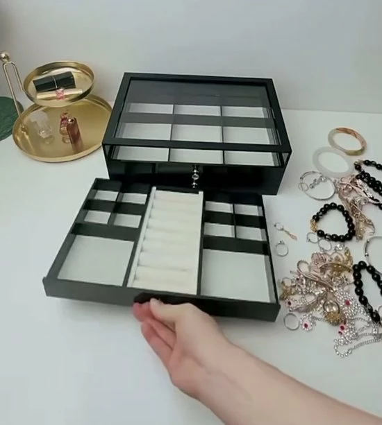 Begroting ๐งจ Goux.nl Sieradendoos Bella | Zwart | Acryl | Sieraden Organizer | Jewellery Organizer | Sieraden Opbergen | Opberg Box | Organizer | Velvet Onderkant | Ringen Display| Jewelery Organizer | Jewellery Box | Jewelery Box | Sieradenbox | Organizer | Beautybox | ๐งจ 4 Begroting ๐งจ Goux.nl Sieradendoos Bella | Zwart | Acryl | Sieraden Organizer | Jewellery Organizer | Sieraden Opbergen | Opberg Box | Organizer | Velvet Onderkant | Ringen Display| Jewelery Organizer | Jewellery Box | Jewelery Box | Sieradenbox | Organizer | Beautybox | ๐งจ - Afbeelding 2