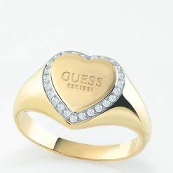 Uitgang 🛒 Guess Dames-Damesring Roestvrijstaal Zirkonia 56 Gold 32021239 😉 -Sieraden-horloges Verkoop 550x621 1