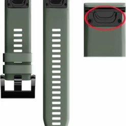 Promo ⭐ Firsttee - Siliconen Horlogeband - EASY FIT - Voor GARMIN - LEGERGROEN - 22 MM - Horlogebandjes - Sporthorloge - Easy Click - Garmin - S60 - S62 - Fenix 5 - Forerunner 935 - Fenix 6 (Pro) - Horloge Bandje - Golfkleding - Golf Accessoires - Cadeau ❤️ -Sieraden-horloges Verkoop 550x627