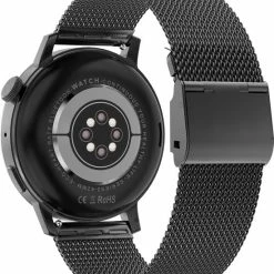 Coupon 🥰 Belesy® NUMBER 3 MINI FOR HER - Smartwatch Dames - Horloge – Stappenteller – Calorieën - Hartslag – Sporten - Splitscreen - Eigen Wijzerplaat - Full Touch - Bluetooth Bellen – Milanees – Staal - Zwart 🤩 -Sieraden-horloges Verkoop 550x632