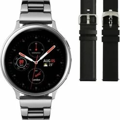Nieuw 😍 Samsung Galaxy ⌚ Watch Active2 - Staal - Schakelband - 40mm - Special Edition - Zilver 🔔 -Sieraden-horloges Verkoop 550x651