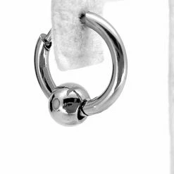 Nieuw 🔔 Lili 41 Oorringen Zilverkleurig 12 Mm Met 1 Rond Deco Ring Chirurgisch Staal 316L. ❤️