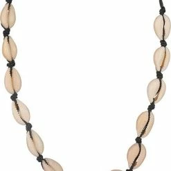 Kopen 🥰 Amodi 24/7 Jewelry Collection Schelpjes Ketting - Schelp - Schelpen - Zwart 🤩