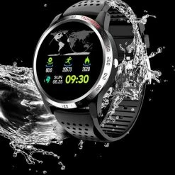 Korting 🤩 Belesy® Tachy - Smartwatch Dames - Smartwatch Heren - Horloge - 1.3 Inch - Kleurenscherm - Stappenteller - Bloeddruk - Hart ECG - Mutli Sport - Zilver – Lichtbruin - Leer ✔️ -Sieraden-horloges Verkoop 550x710