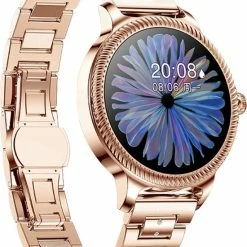 Coupon 🧨 Smartwatch Rankos AK38 Dames Goud Schakel Met StappenTeller- Met Meldingen- Calorieënmeter- Intelligente Smartwatch Dames - Smartwatch IOS & Android- Sporthorloge - 1.09 Inch TFT Touchscreen - Hartslagmeter 🎁 -Sieraden-horloges Verkoop 550x733 14