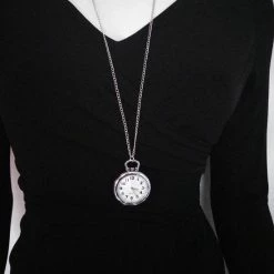 Top 10 ❤️ Treasure Trove® Lange Ketting Horloge Staal Vrouwen - Dames Horloge - Zilverkleurig - 80 Cm ✨ -Sieraden-horloges Verkoop 550x733 18