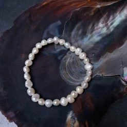 Flash-uitverkoop ✨ ZHEN ZHU - EEN RIJKDOM AAN PARELS Zoetwater Parel Armband Weaca - Echte Parels - Wit - Elastisch 🎁 -Sieraden-horloges Verkoop 550x733 6