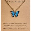 Groothandel 😀 Doe Een Wens - Vlinder Ketting - Goudkleurig, Blauw - Inclusief Sieraden Kaart Met Tekst - Damesdingetjes ⌛ -Sieraden-horloges Verkoop 550x754
