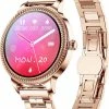 Coupon 🧨 Smartwatch Rankos AK38 Dames Goud Schakel Met StappenTeller- Met Meldingen- Calorieënmeter- Intelligente Smartwatch Dames - Smartwatch IOS & Android- Sporthorloge - 1.09 Inch TFT Touchscreen - Hartslagmeter 🎁 -Sieraden-horloges Verkoop 550x758
