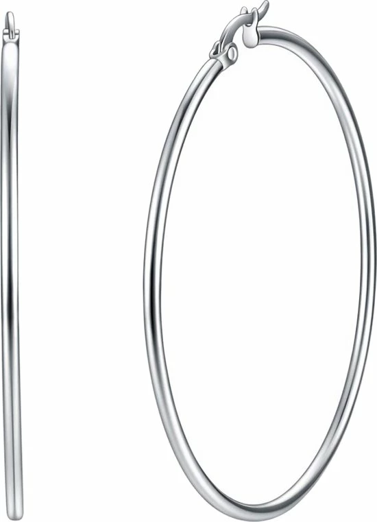 Begroting ๐งจ Fako Bijoux® - Oorringen - Hoepel Oorbellen - RVS - Stainless Steel - Staal - 70mm - Zilverkleurig ๐ 6 Begroting ๐งจ Fako Bijoux® - Oorringen - Hoepel Oorbellen - RVS - Stainless Steel - Staal - 70mm - Zilverkleurig ๐ - Afbeelding 4