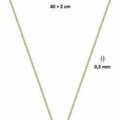 Beste Pirce 💯 Sparkle14 Ketting Zirkonia 0,5 Mm 40 + 2 Cm - Goud 🎉 -Sieraden-horloges Verkoop 550x782