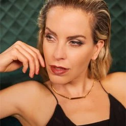 Hete verkoop 🧨 Laura Ferini Dames Ketting Facile Goud - Goudkleurige Schakelketting Met Plaatje - 18K Geelgoud Verguld - Halsketting - Collier - Sieraad - Accessoires - Dames Ketting Met Hanger ❤️ -Sieraden-horloges Verkoop 550x796