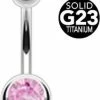 Begroting ⌛ LMPiercings NL Navelpiercing Titanium Steen Roze 😉 -Sieraden-horloges Verkoop 550x814