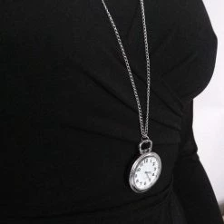 Top 10 ❤️ Treasure Trove® Lange Ketting Horloge Staal Vrouwen - Dames Horloge - Zilverkleurig - 80 Cm ✨ -Sieraden-horloges Verkoop 550x830